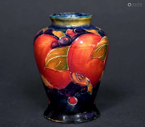 MINIATURE MOORCROFT VASE - POMEGRANATE a miniature vase pain...