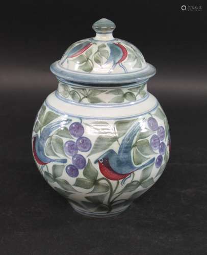 LAURENCE MCGOWAN (B 1942) - STUDIO POTTERY LIDDED JAR a ston...