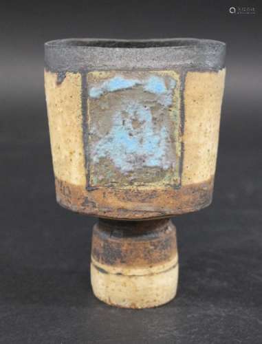 ROBIN WELCH STUDIO POTTERY VASE a small stoneware vase of co...