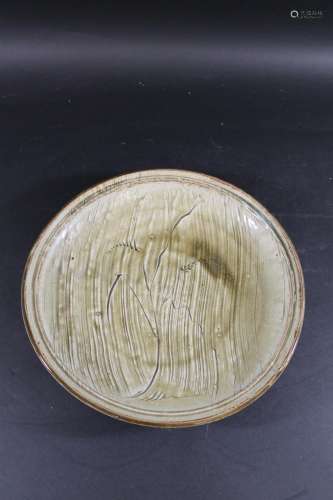 MIKE DODD (B 1943) - STUDIO POTTERY DISH a large stoneware d...