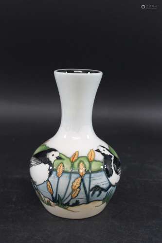 MOORCROFT VASE - PIED WAGTAIL a limited edition vase, No 57 ...