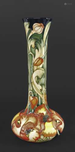 LARGE MOORCROFT TRIAL VASE - ALLEGRO FLAME a large vase with...