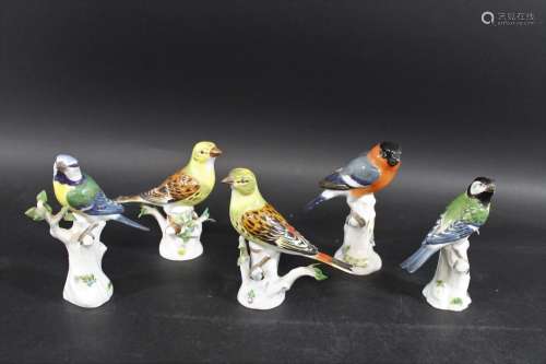 MEISSEN BIRDS all 20thc, including a Bullfinch (Model No 771...