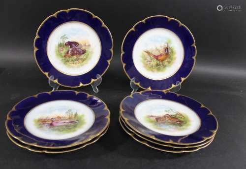 LIMOGES GAME BIRD PLATES - OVINGTON BROS, NEW YORK 7 plates ...