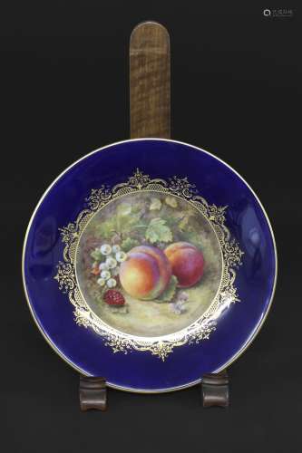 ROYAL WORCESTER PLATE - RICHARD SEBRIGHT the centre painted ...