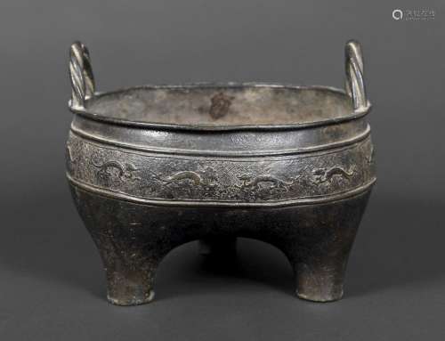 CHINESE BRONZE CENSOR Yuan/Ming dynasty, the large circular ...