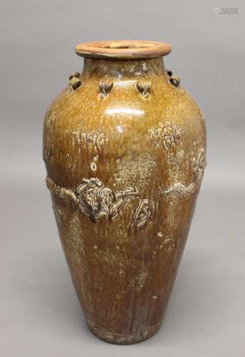 CHINESE 'MARTABAN' STORAGE JAR of large size and of ...