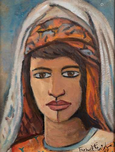 École orientaliste du XXè siècle Portrait d'une jeune tunisi...