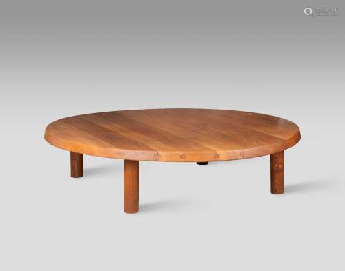 Pierre CHAPO (1927 - 1987)Exceptionnelle table basse circula...