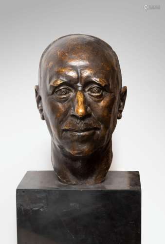 Elie Jean VEZIEN (1890-1982)Portrait d'hommeBronze. Cire per...