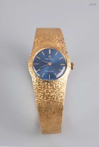 OMEGA, Vers 1960.Montre bracelet en or jaune 750/°°, cadran ...