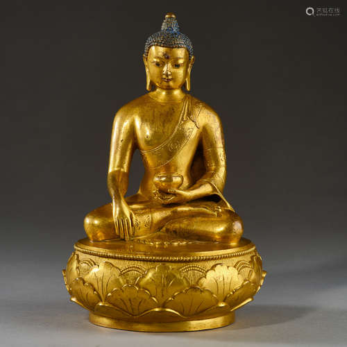 Qing Dynasty of China,Bronze Gilt Buddha Statue