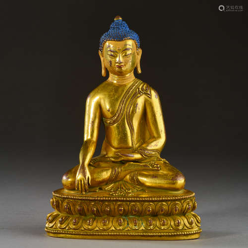 Qing Dynasty of China,Bronze Gilt Buddha Statue