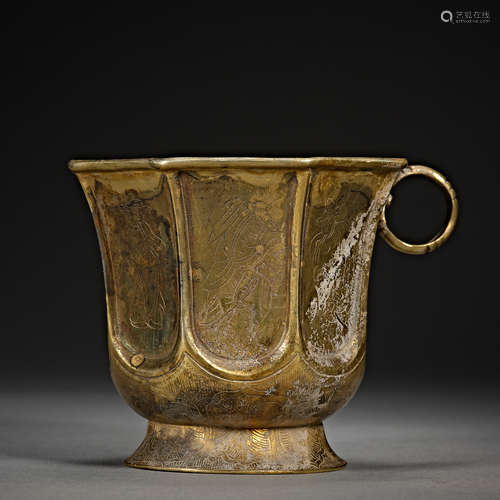 Liao Dynasty of China,Silver Gilt Cup