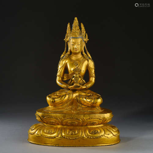 Ming Dynasty of China,Bronze Gilt Buddha Statue