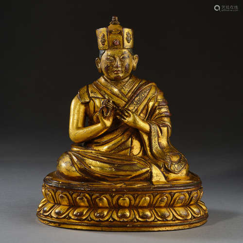 Qing Dynasty of China,Bronze Gilt Buddha Statue