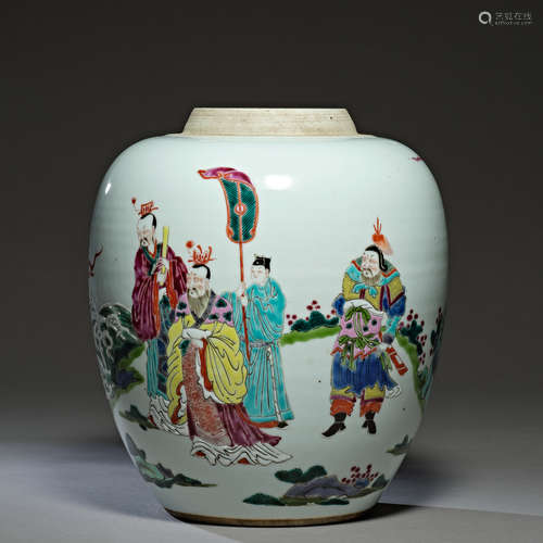 Qing Dynasty of China,Multicolored Character Jar