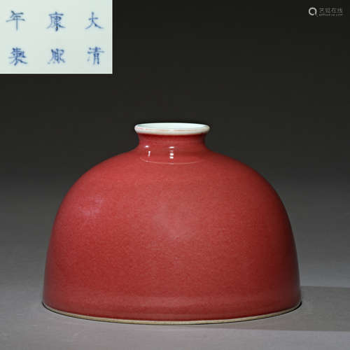 Qing Dynasty of China,Ji-Red Glazed Taibai Vessel