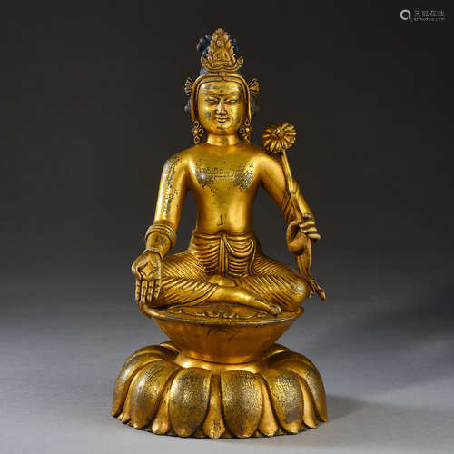 Ming Dynasty of China,Bronze Gilt Buddha Statue