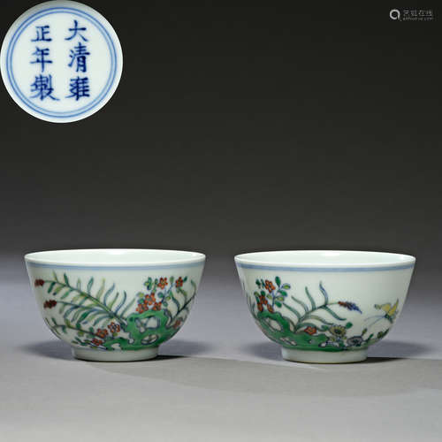 Qing Dynasty of China,Doucai Flower Bowl