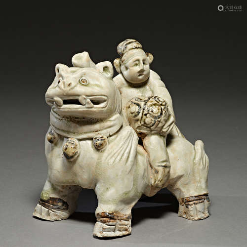 Tang Dynasty of China,Anyang Kiln White Glaze Character Figu...