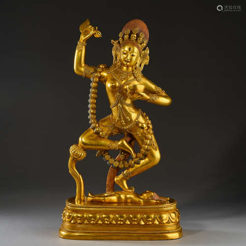 Qing Dynasty of China,Bronze Gilt Buddha Statue