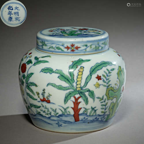 Ming Dynasty of China,Multicolored Flower Covered Jar