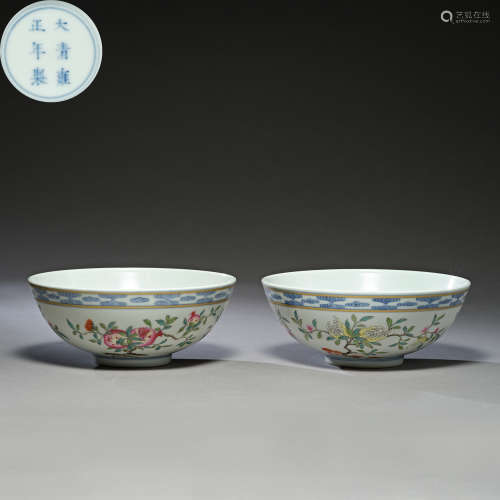 Qing Dynasty of China,Fighting Colors Flower Bowl