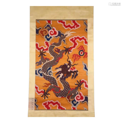 Qing Dynasty of China,Tongzhi Period Court Dragon Hanging Sc...