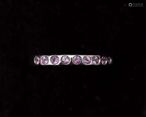 An 18 karat gold ring by Al Coro with pink sapphire