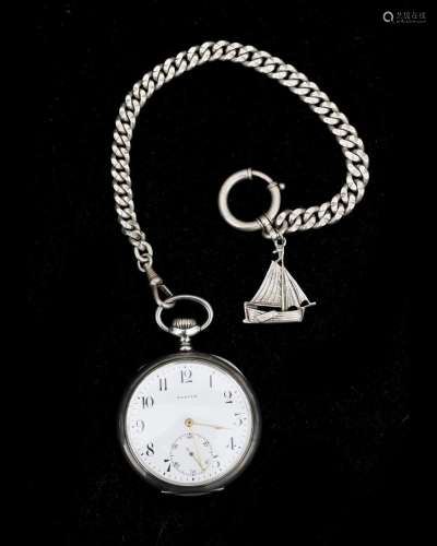A silver Zenith men s pocket watch, special edition, with a ...