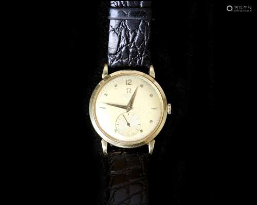 An 18 karat Omega gentleman s wristwatch from approx.1950