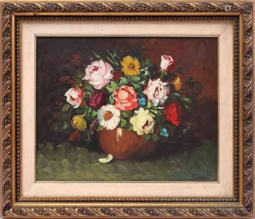 Unclearly signed, flower still life