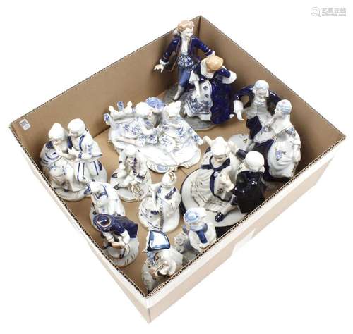 Box with porcelain statues