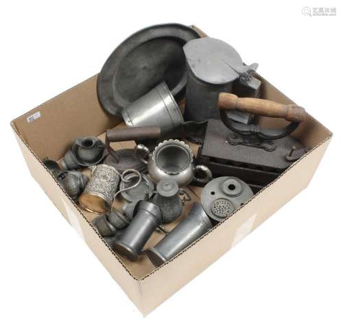 Box of tin objects