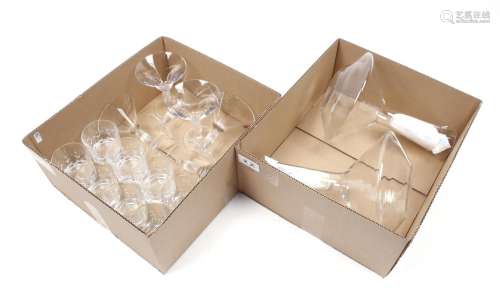 2 boxes with crystal glasses