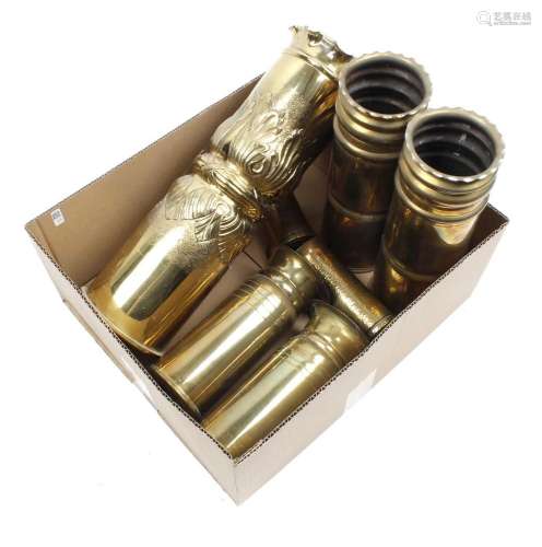 Box of copper grenade cases
