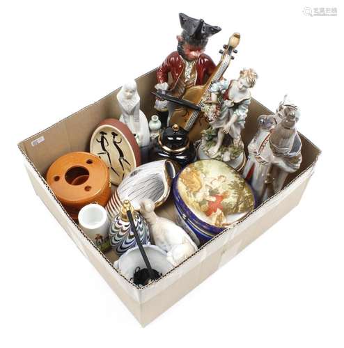 Box of various porcelain