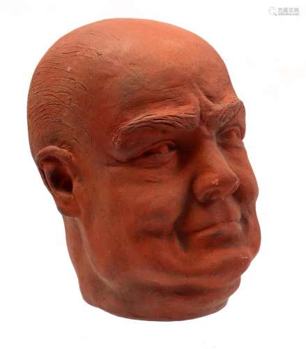 Anonymous, terracotta head of Churchill