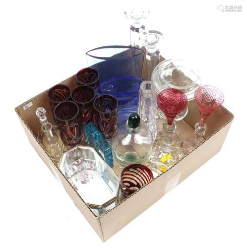 Box of various glassware