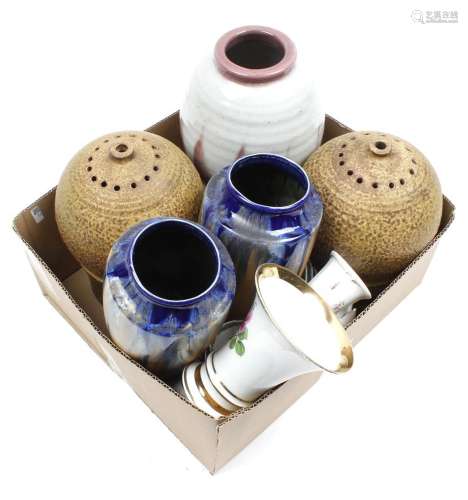 Box with various ceramics