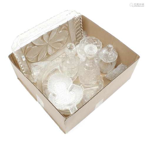 Box with cut crystal carafes