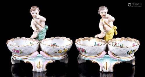 2 porcelain salt cellars