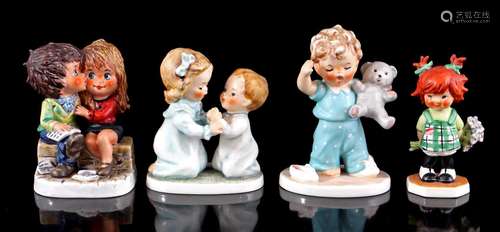 4 Goebel earthenware figurines