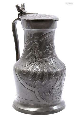 Pewter lid jug