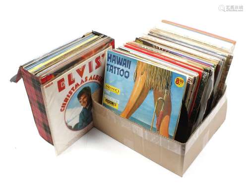 Box and case with LPs