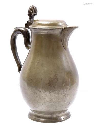 Pewter lid jug