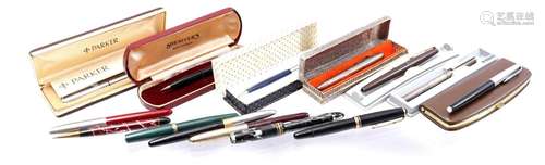 14 ball and fountain pens