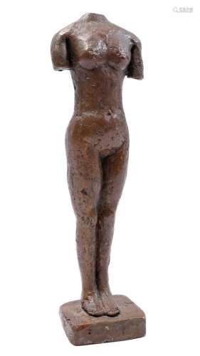 Unsigned, standing bronze statue