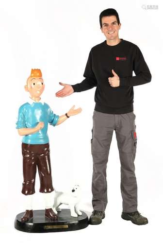 Plastic Tintin statue